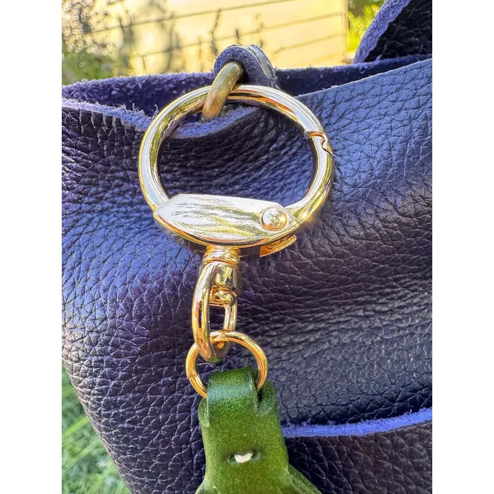 Genuine Leather White Tulip Bag Charm Tulip Spring White Flower Leather Charm